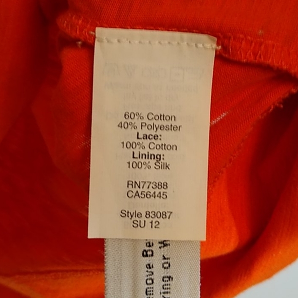 J. Crew orange embroidered top - Picture 8 of 8